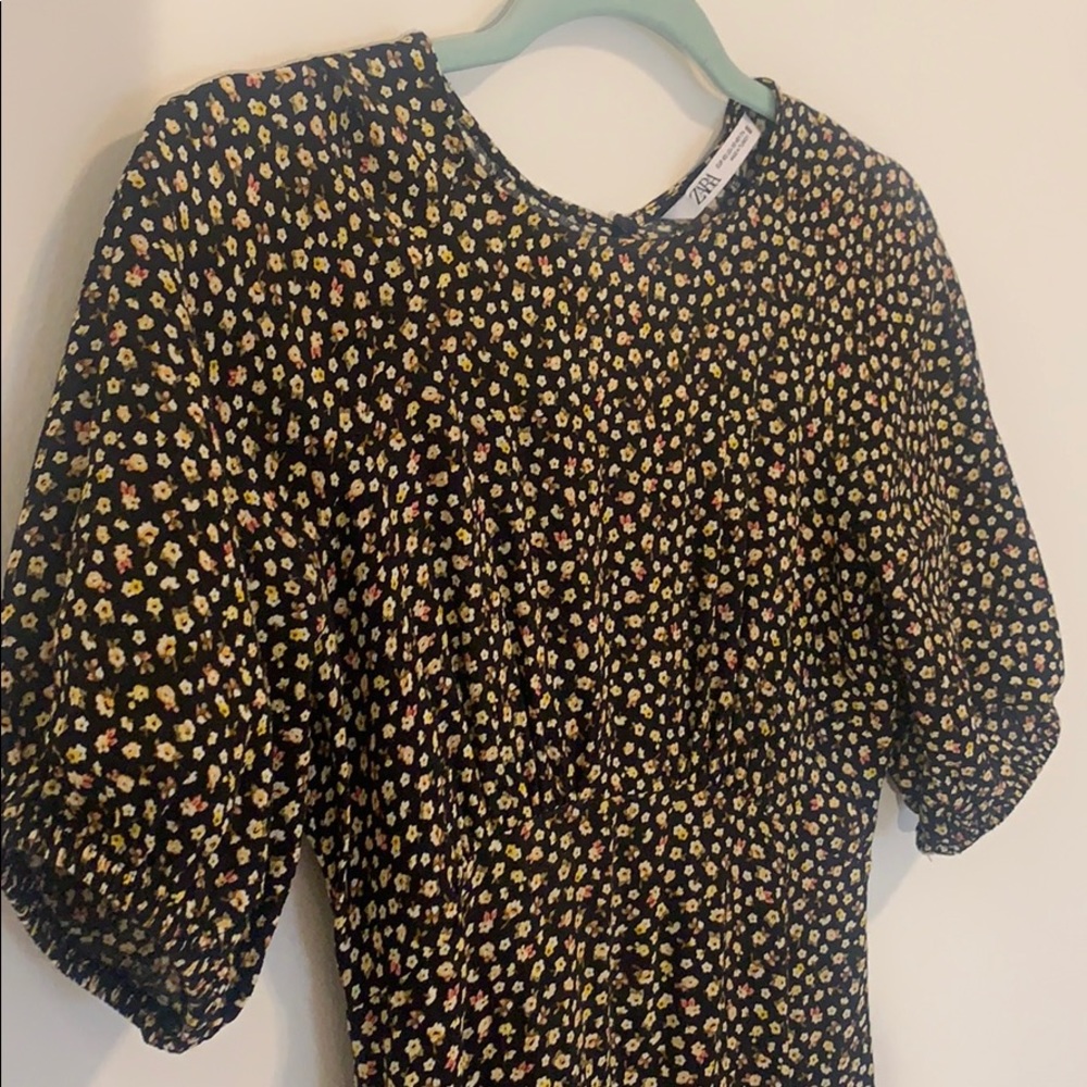ZARA Black and floral dress